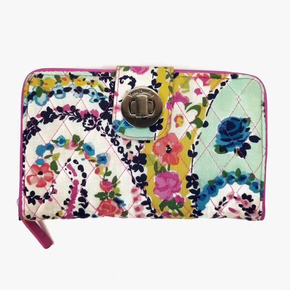 Vera Bradley Handbags - Vera Bradley RFID Turn Lock Wallet Wildflower Paisley